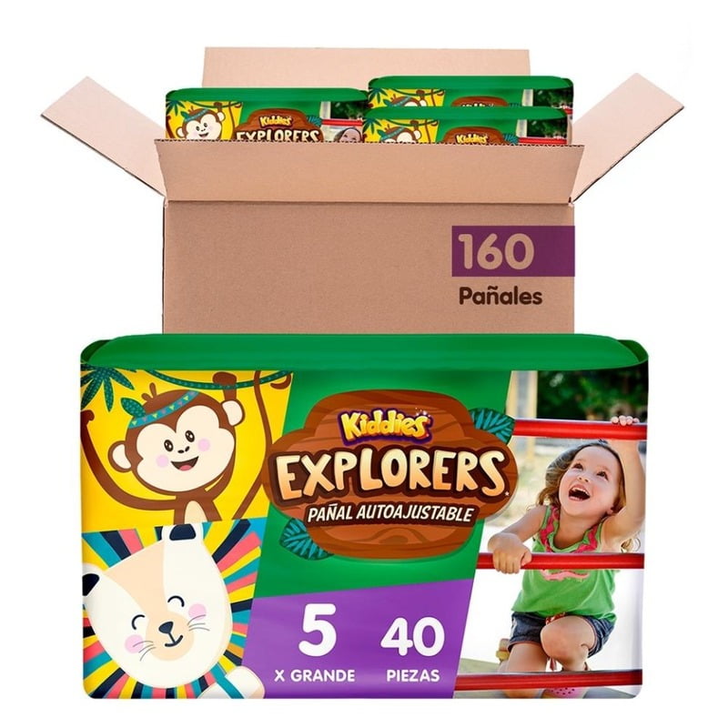 Pañal autoajustable Kiddies Etapa 5 160 pzs Pañal autoajustable Kiddies Etapa 5 160 pzs