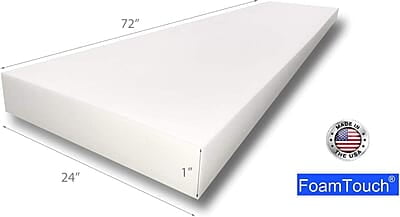 FoamTouch Foam Cushion High Density 1" Height x 24" Width x 72" Length