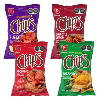 chips papas fritas 800 gr