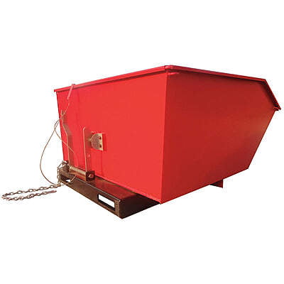 Tolva de Autovaciado, 6000 lb., Acero, Rojo