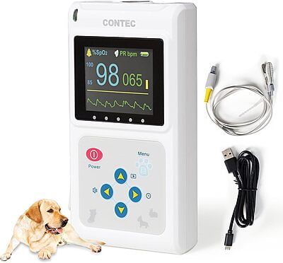 CONTEC CMS60D-VET Veterinario Pulso Veterinario Vet SPO2 Monitor de Pulso Monitor de Oído/Lengua SPO2 Sensor