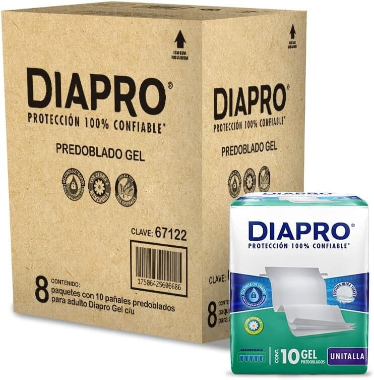 DIAPRO PROTECTOR DE CAMA GEL Unitalla c/10 Pzs.