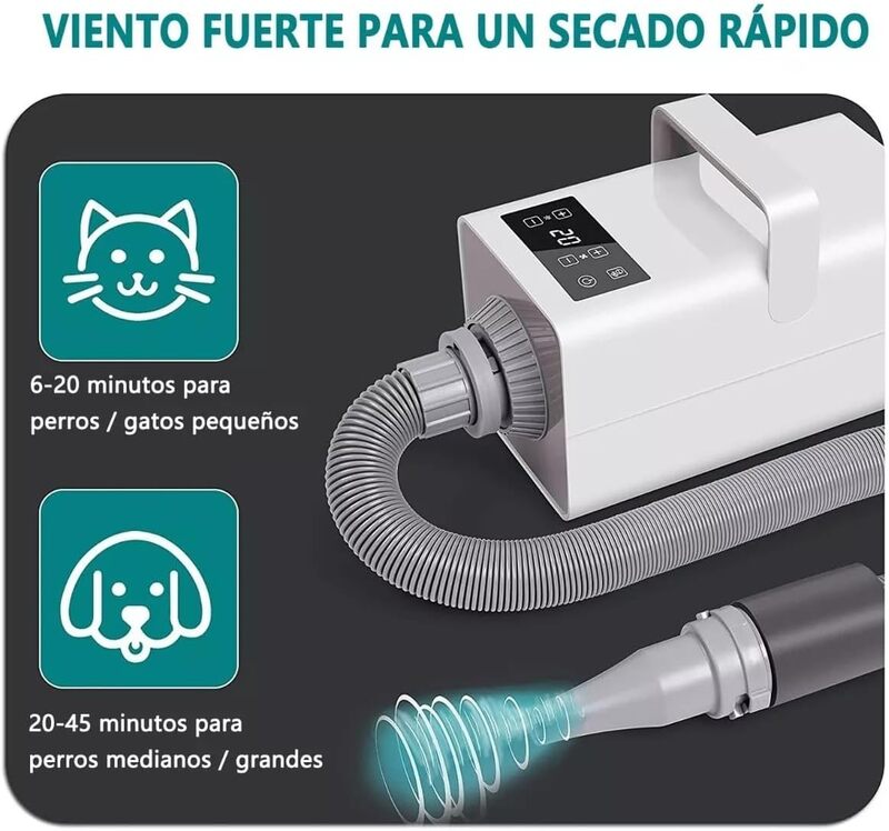 Secadora para Perro de Pelo Profesional con Visualización LED, Secadora para Perro de Pelo Profesional con Visualización LED,