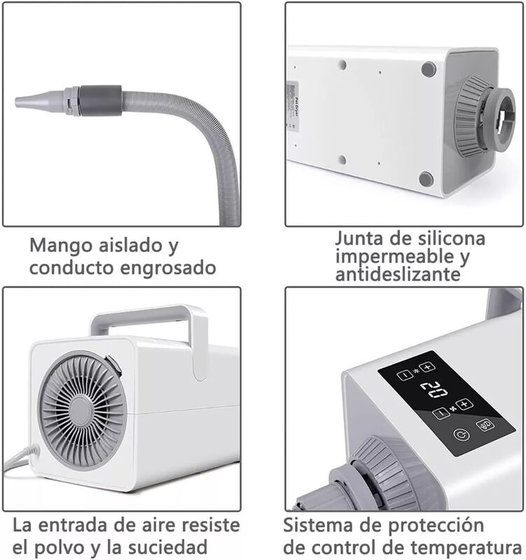 Secadora para Perro de Pelo Profesional con Visualización LED, Secadora para Perro de Pelo Profesional con Visualización LED,