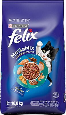 Felix Megamix Croquetas para Gato Adulto 10 kg, Varios