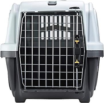 MPS Skudo - Transportadora Rígida Iata 3 para Perros y Gatos Chica, Gris con Negro, 60 x 40 x 39 cm
