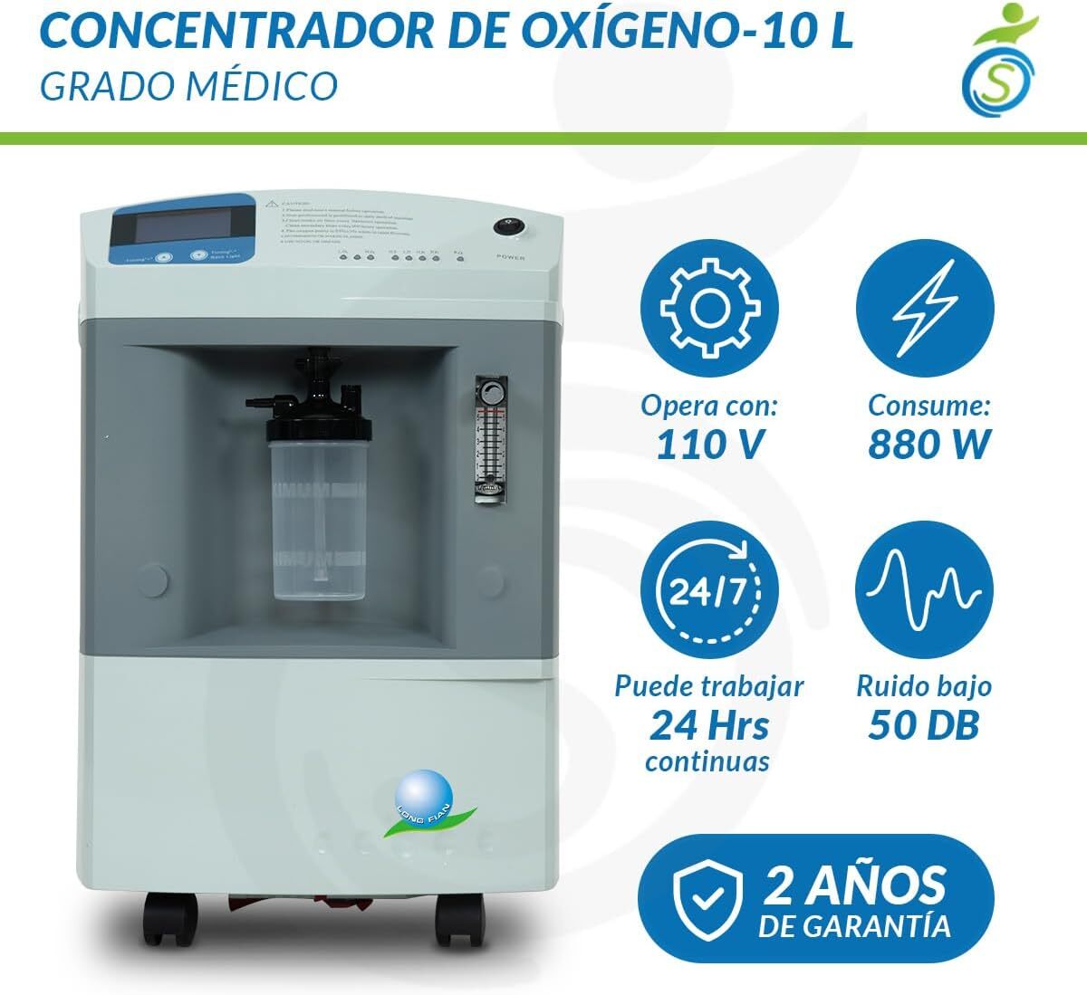 Concentrador de Oxigeno 10 Lts