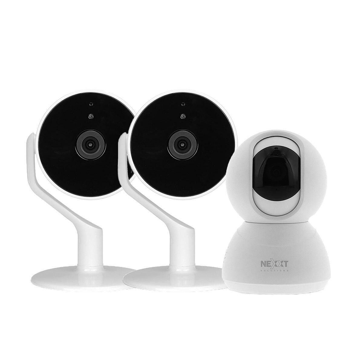 Nexxt Home. Kit de 2 Cámaras de Seguridad Fijas y 1 Cámara de Seguridad Motorizada