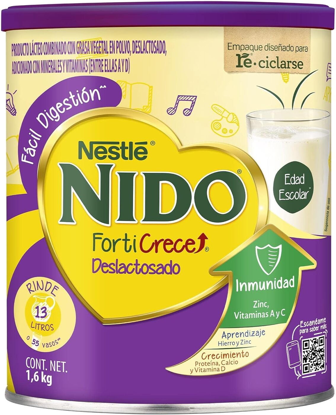 Nestle Nido Deslactosado 1.6kg,