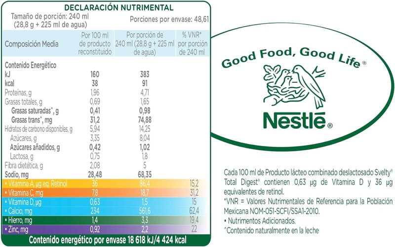 Svelty total digest deslactosado light en polvo 1.4 kg Svelty total digest deslactosado light en polvo 1.4 kg