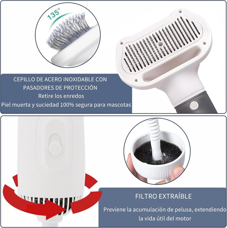 Secador de Pelo Portátil de Mano para Perros,600W Secador de Pelo Portátil de Mano para Perros,600W