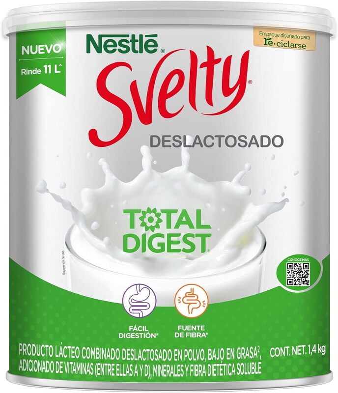 Svelty total digest deslactosado light en polvo 1.4 kg Svelty total digest deslactosado light en polvo 1.4 kg