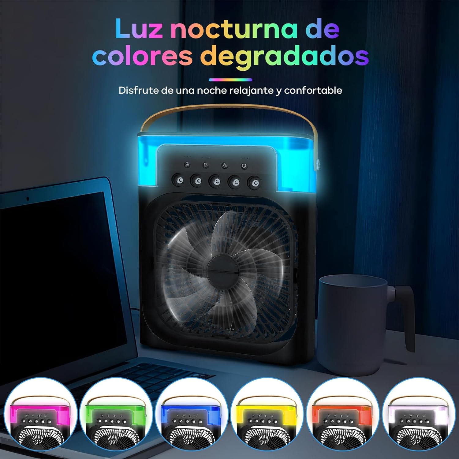 Ventilador Portatil,Mini Enfriador de Aire Por Evaporación,Refrigeración Ventilador Portatil,Mini Enfriador de Aire Por Evaporación,Refrigeración