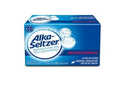 Alka Seltzer Caja Con 12 Tabletas Efervescentes Sabor Lima-Limón