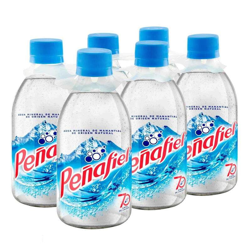 Agua mineral Peñafiel baja en sodio 6 pzas de 296 ml Agua mineral Peñafiel baja en sodio 6 pzas de 296 ml