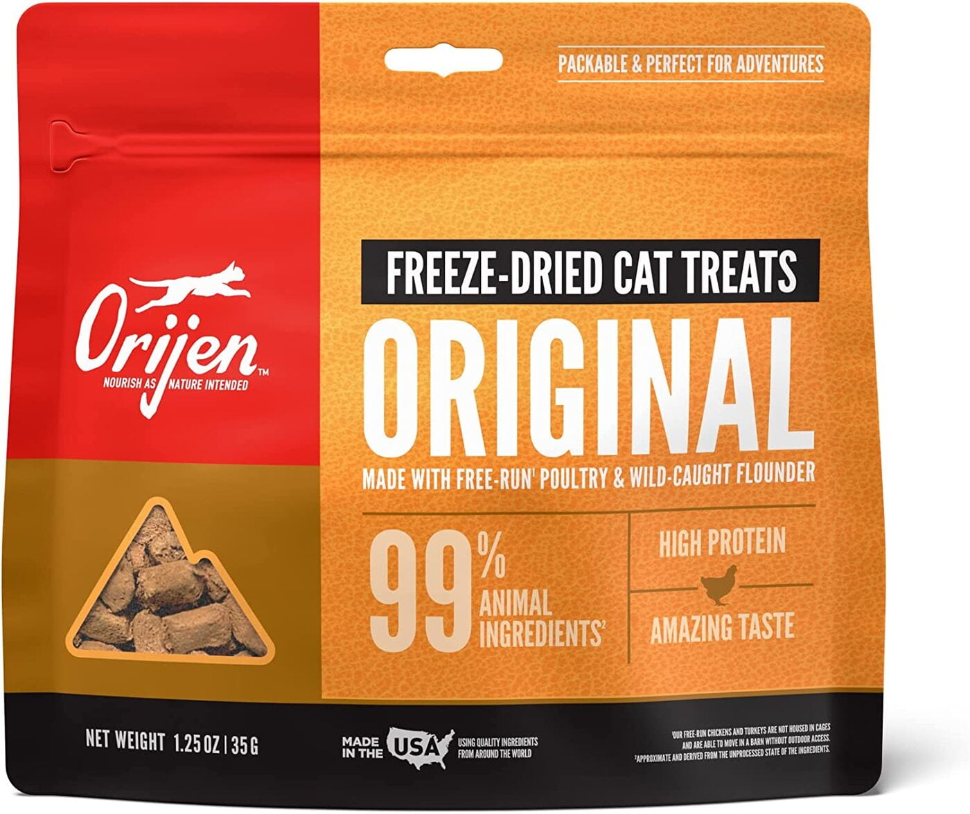 Freeze-Dried Cat Treats, Original, Biologically Appropriate & Grain Free, 1.25 Ounces