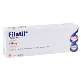 FILATIL 300 MCG /ML C/1 CORRUGADO C/20 PZ. Filgrastim