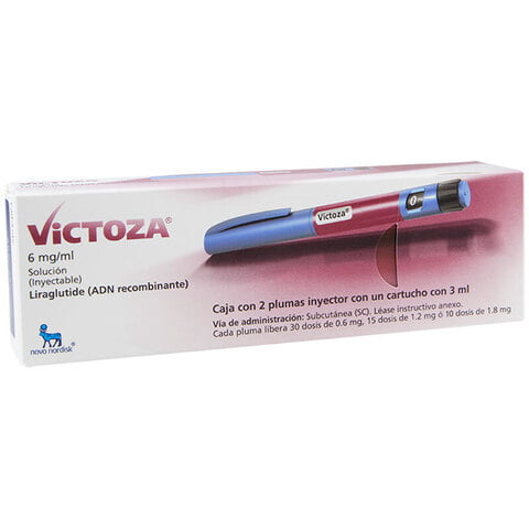 VICTOZA SOL 6 MG/ML INY C/2 CORRUGADO C/20 PZ. Liraglutida