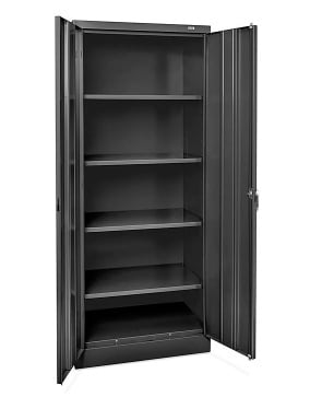Gabinete de Metal Industrial para Almacenamiento - 30 x 18 x 72", sin Ensamblar, Negro