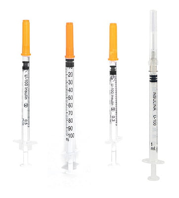 Jeringa para vacuna Hepatitis "B" 1.0 ml con dos agujas Caja con 50 Piezas.