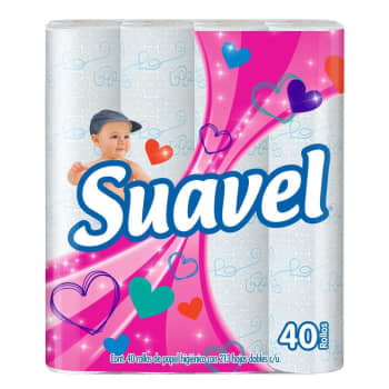 Papel Higiénico Suavel con 40 Rollos