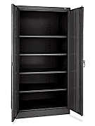 Gabinete Industrial de Almacenamiento - 36 x 18 x 72", sin Ensamblar, Negro