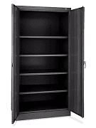 Gabinete Industrial de Almacenamiento - 36 x 18 x 72", sin Ensamblar, Negro