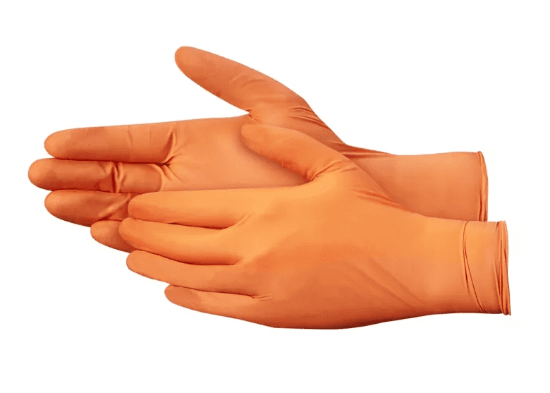 GUANTES DE NITRILO NARANJA