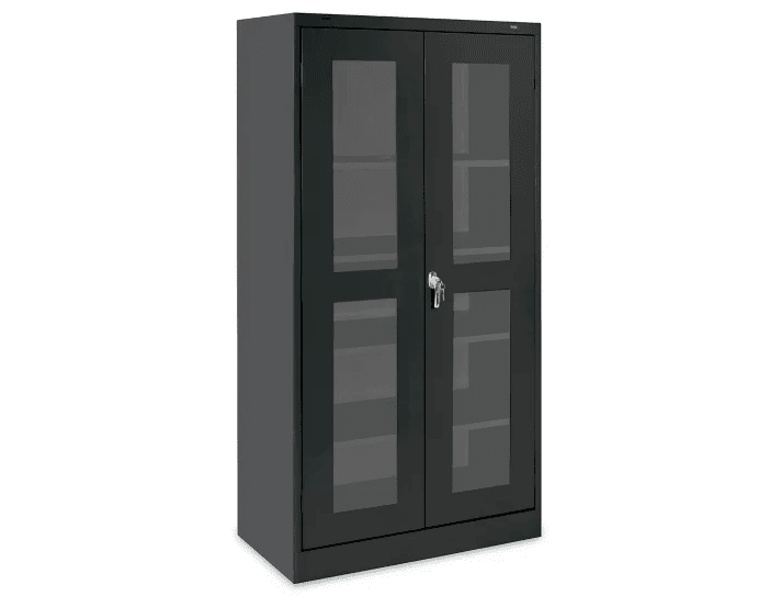 Gabinete Industrial con Frente Transparente - 36 x 18 x 72", sin Ensamblar, Negro, 91 x 46 x 183 cm