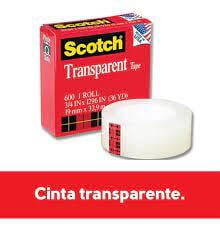 3M 600 Scotch® Cinta Adhesiva Transparente - 1⁄2" x 36 yardas