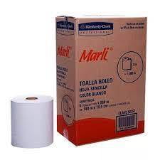 Toallas de Papel marca MARLI, No Hojas 200, Color Blanco, Tamaño 24 x 21 cm, PK 10