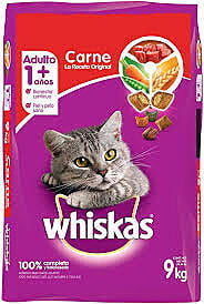 Whiskas - Whiskas Whiskas alimento para Gatos Adultos Sabor Carne Receta Orginal 9Kg Violeta