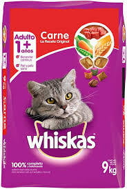 Whiskas - Whiskas Whiskas alimento para Gatos Adultos Sabor Carne Receta Orginal 9Kg Violeta