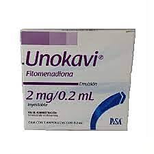 Unokavi Ampolletas 2 mg / .2 ml Emulsión.