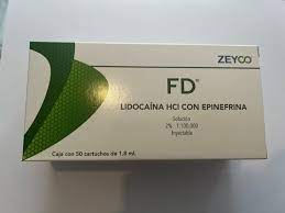 XYON LIDOCAINA EPINEFRINA 2% CARTUCHOS VIDRIO 1.8 ML INIBSA CON 50