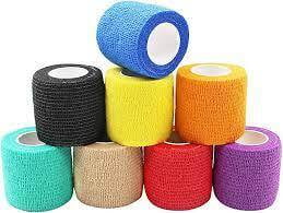 Yuelong 24 rollos de cinta adhesiva desechable para tatuajes y accesorios, cinta deportiva, color negro, Negro 24