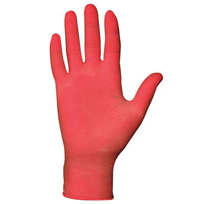 guantes de nitrilo rosa mediano 100 pcs