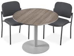 Mesa de Alta Calidad para Cafetería - 36" de Diámetro, Gris