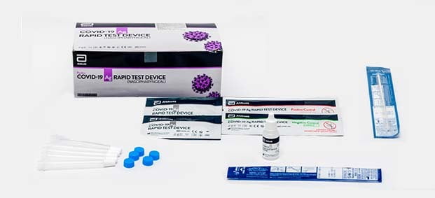 Prueba rápida Abbott Antígeno para detectar SARS-CoV-2 (25 casetes)