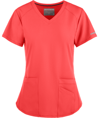 Blusa médica Skechers Vitality con cuello en V