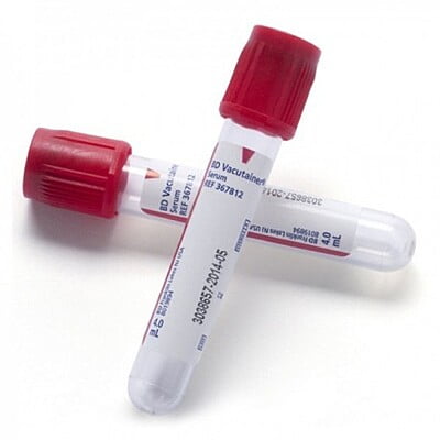 Tubo BD Vacutainer Plástico para Suero 4 ml 100 Piezas